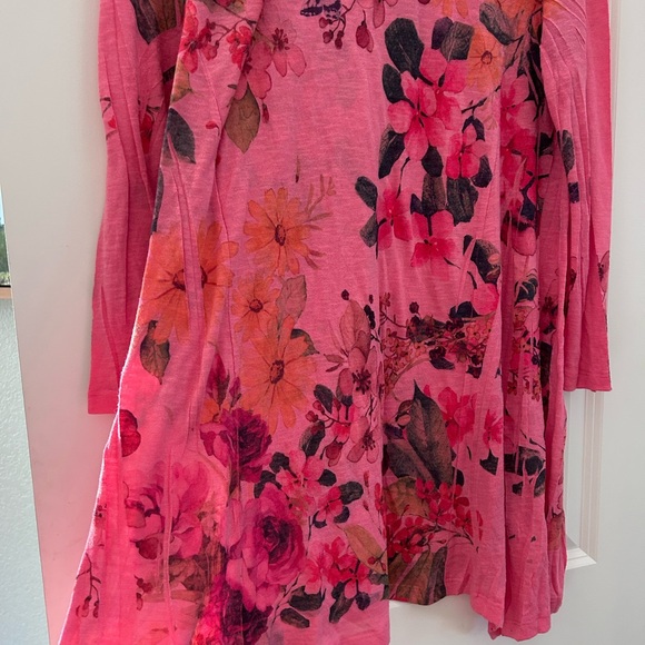 Cactus floral and sparkles midi length dress/tunic. Long sleeve. Fairy. Whimsy. - Picture 6 of 15